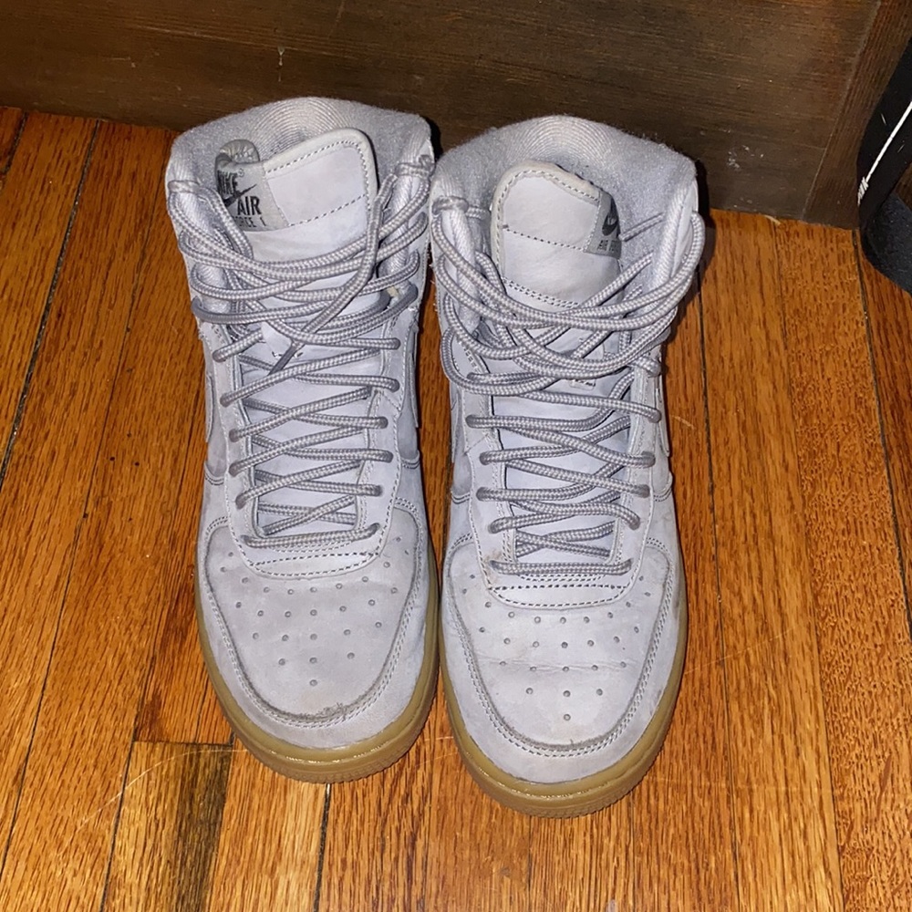 Grey Hightop Nike Air Force One